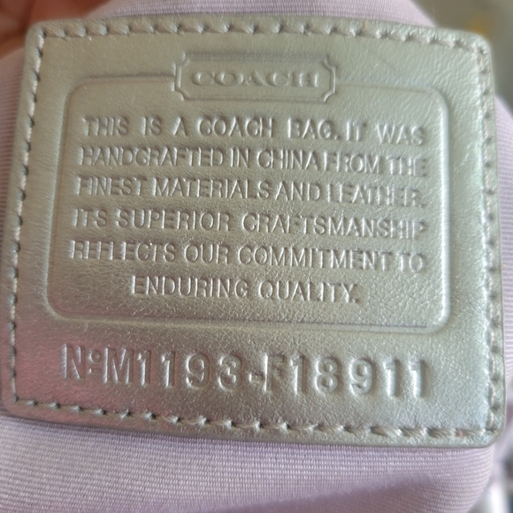 SALE Silver Coach Shoulder Purse - Picture 11 of 11